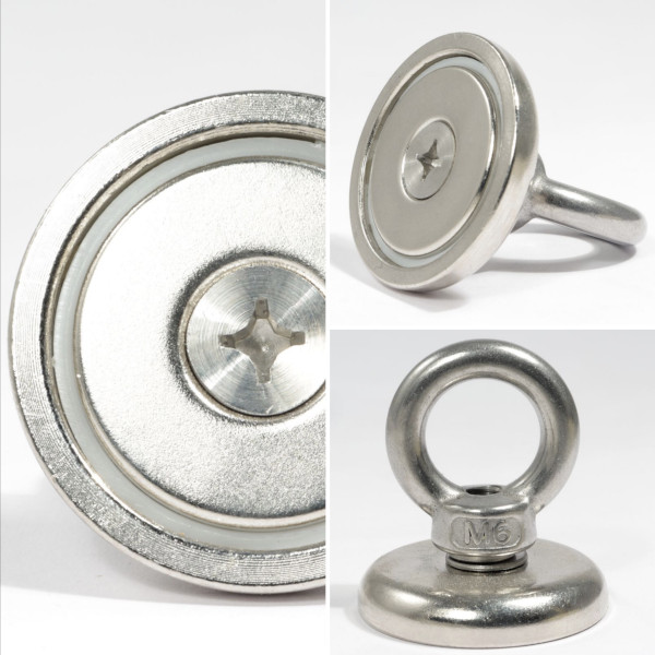Topfmagnet D36 x M6 für Magnetfischen