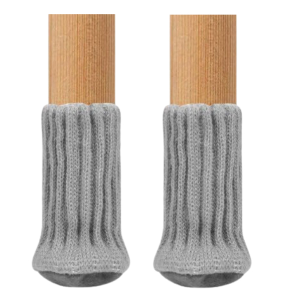 Stuhlsocken Grau 4er Set