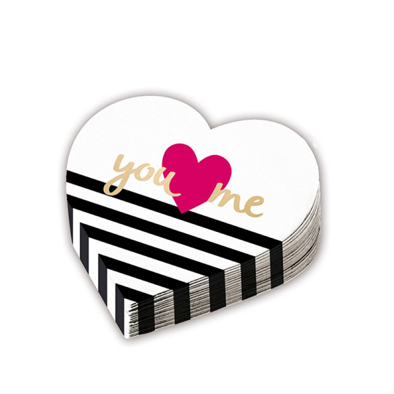 12 Servietten Herzform Everyday Love 32 cm