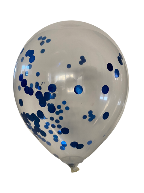 Konfetti-Latex-Ballon Blau