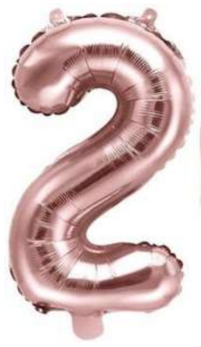 Zahlen Folien-Ballons Ros