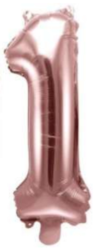 Zahlen Folien-Ballons Ros