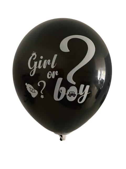 Gender Reveal Ballon schwarz