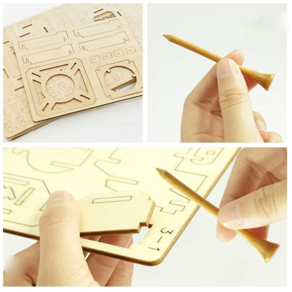 Gummiband-Revolver Holzbausatz