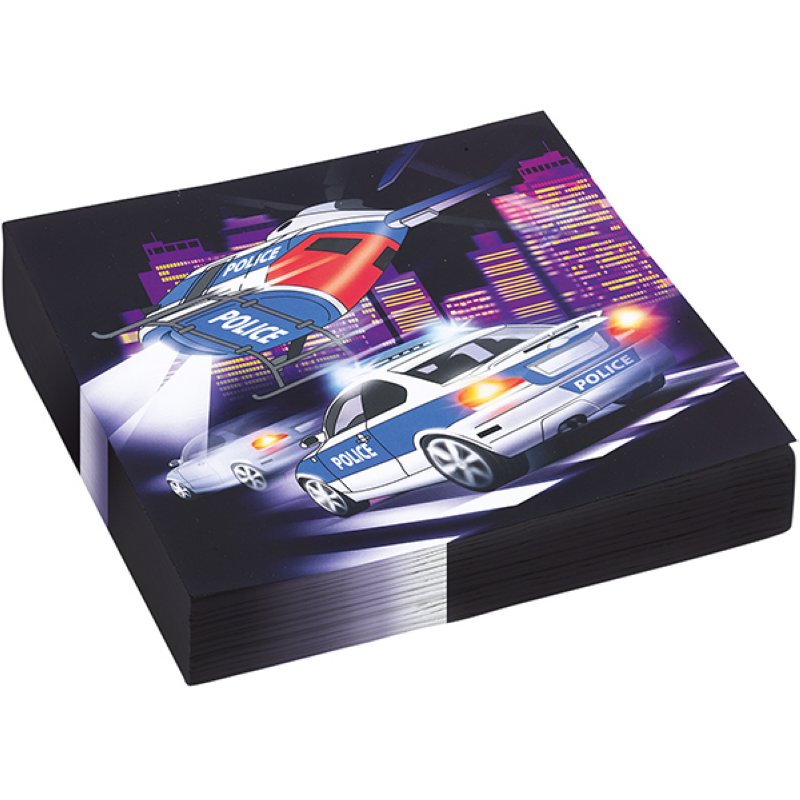 20 Servietten Polizei 33x33cm