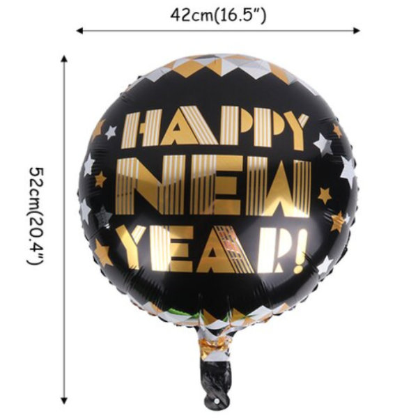 Folienballon "Happy New Year" - 42 cm