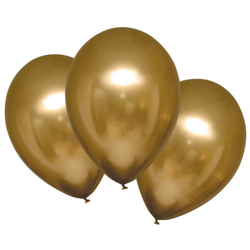 Latex-Ballon Gold Metallic-Glanz