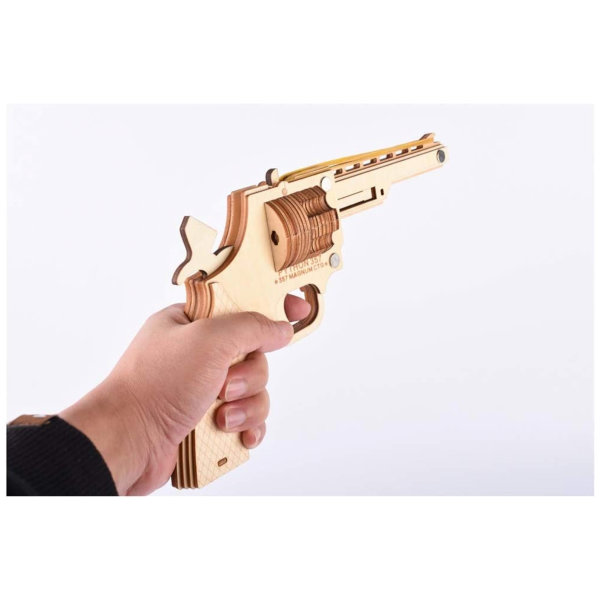 Gummiband-Revolver Holzbausatz