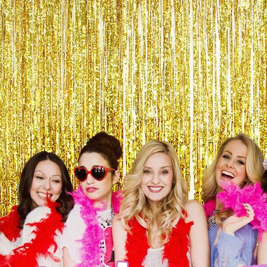 Deko Lametta Vorhang Gl